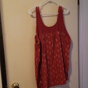 Maurices 3X Brick Red/Gold Tank